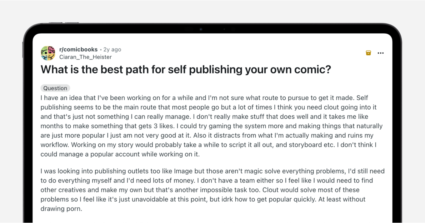 Comic book publishing process steps