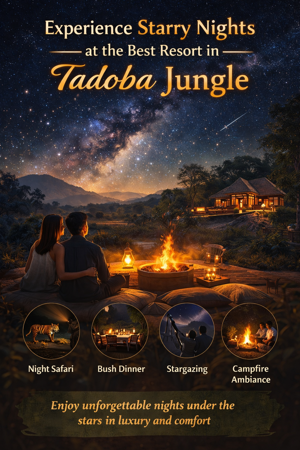 Experience Starry Nights at the Best Resort in Tadoba Jungl