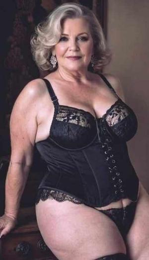 Chubby Grandmother & Slim Grandson