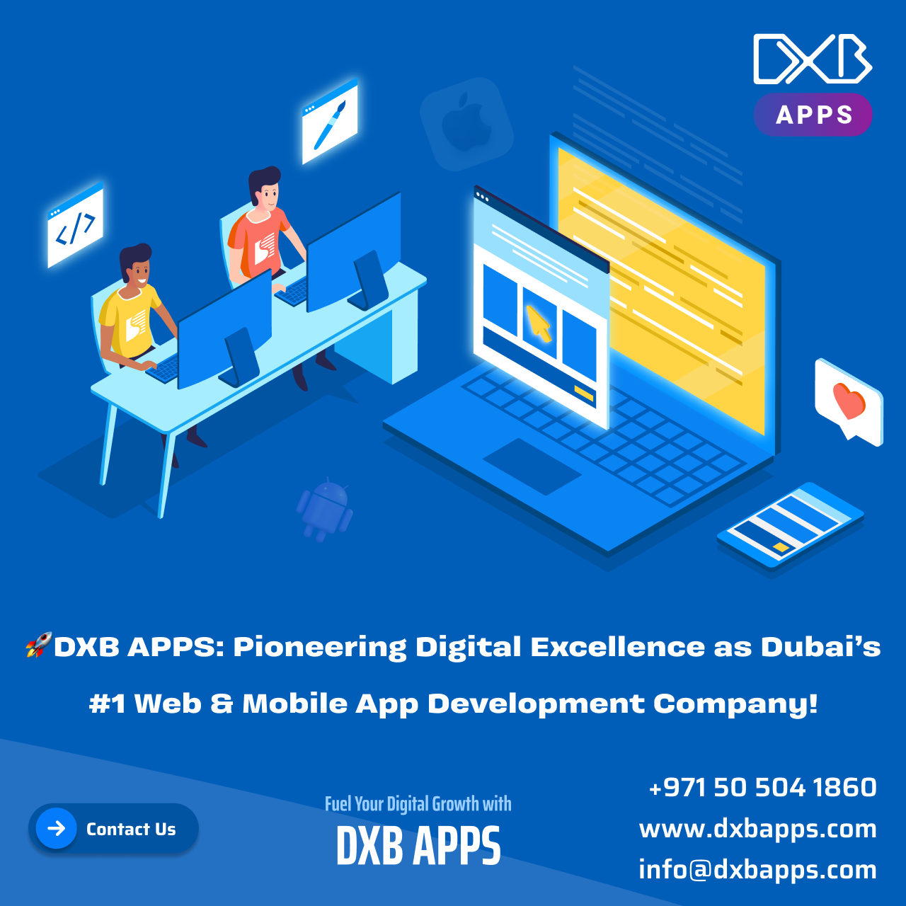 Choose DXB APPS as reliable mobile app development Abu Dhabi company