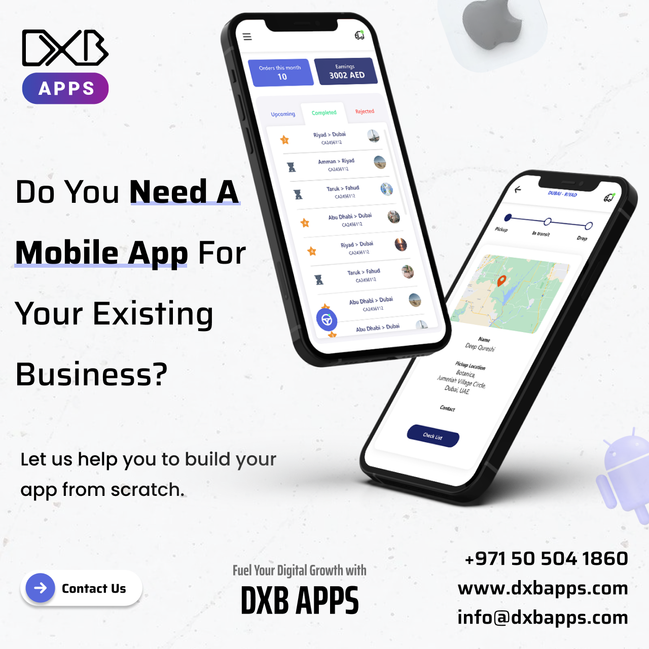 DXB APPS Offers excellent Mobile App Development Dubai services in UAE