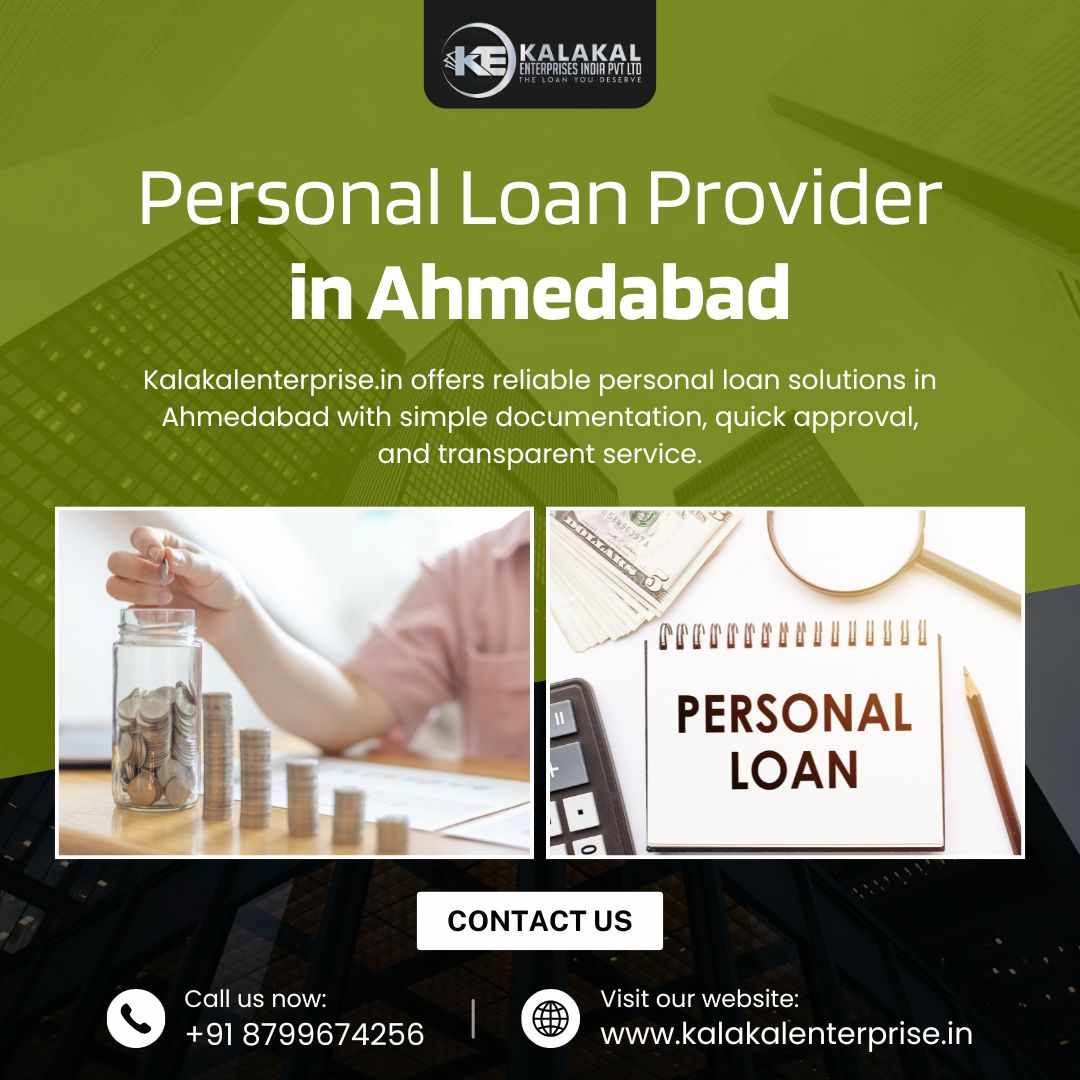 Personal Loan Provider in Ahmedabad | Trusted Support | Kalakalenterprise.in