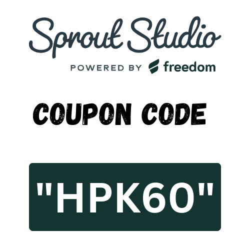 Sprout Studio Coupon Code "HPK60" – Save 60% on Pro Plan