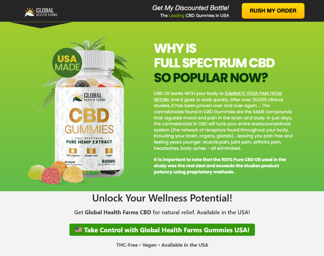 Global Health Farms CBD Reviews 2025: Natural Relief That Actually Works