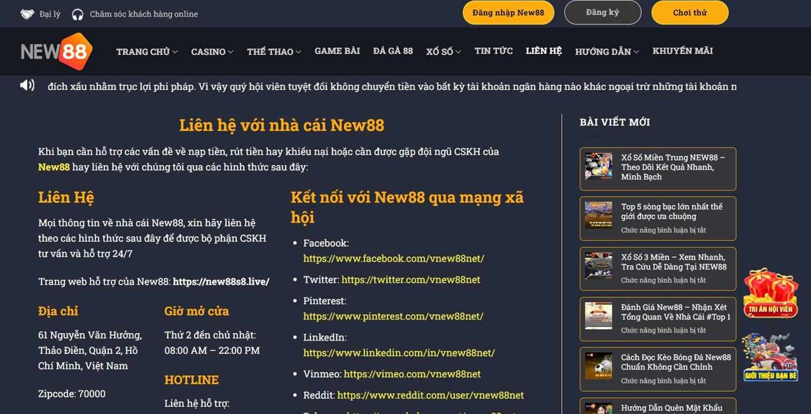 Hướng dẫn tìm hiểu và sử dụng hiệu quả Liên hệ New88