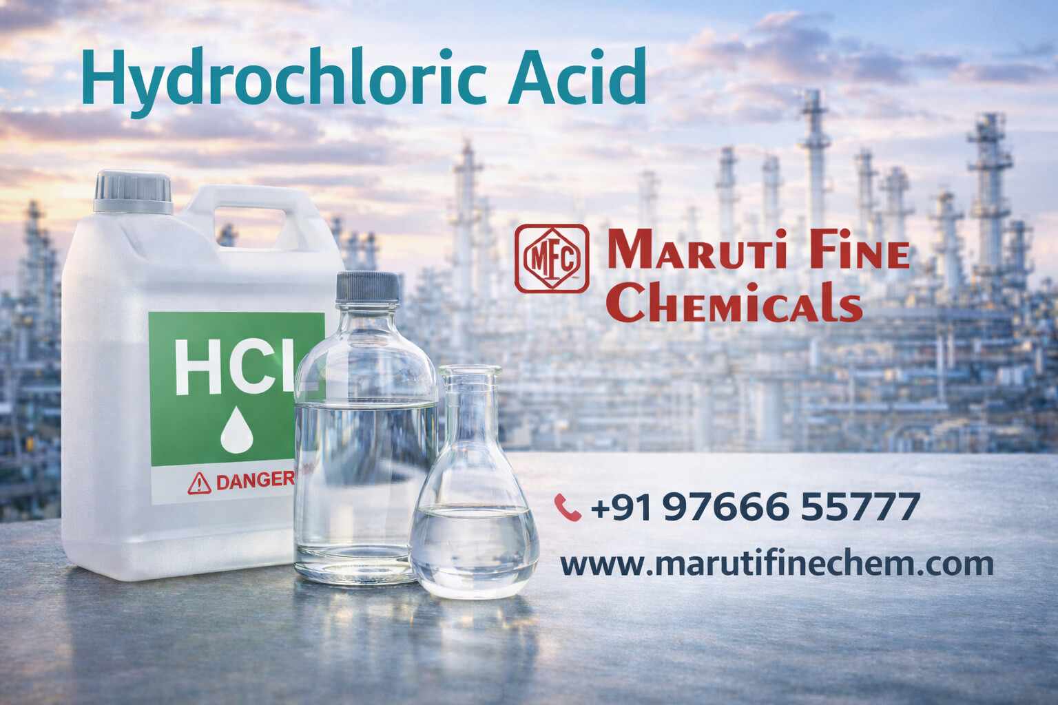 Looking for Reliable Hydrochloric Acid Dealers Near Me? Choose Maruti Fine Chemicals