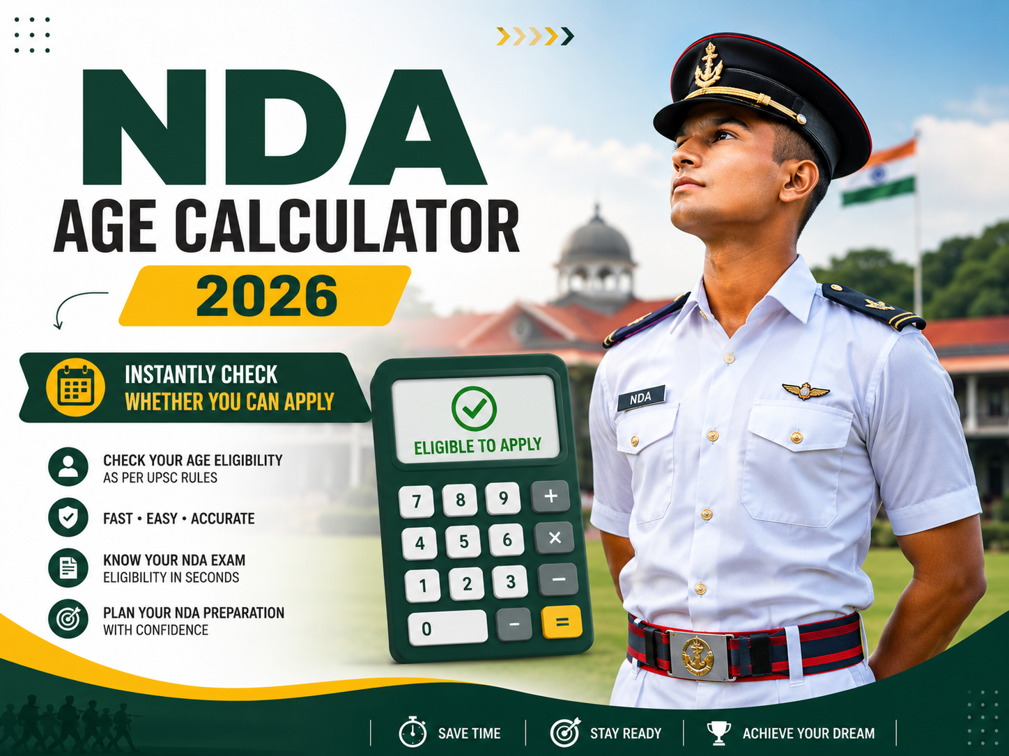NDA Age Calculator: Check Your Eligibility for NDA Exam Before Applying