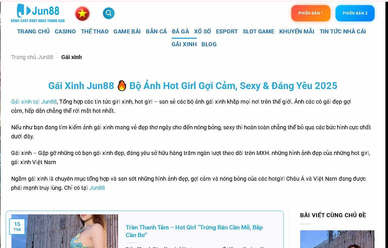 Gái xinh Jun88 và phong cách thời trang độc đáo