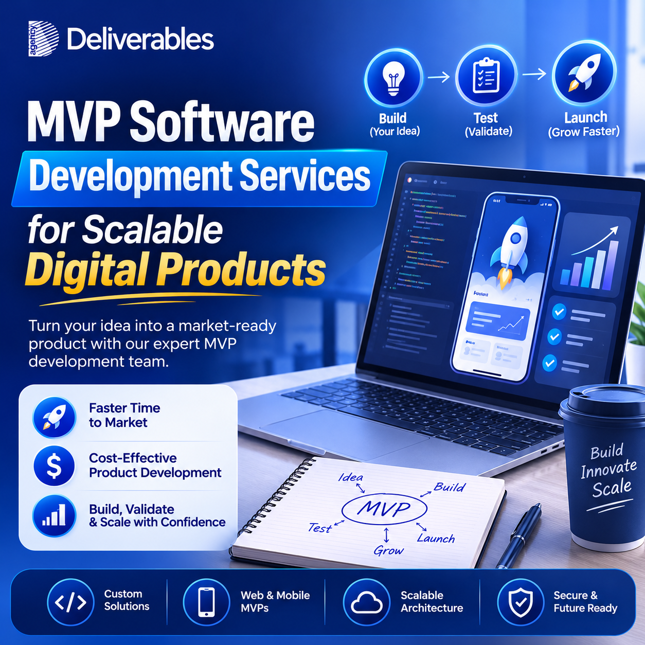 Build and validate your digital product faster with MVP Software Development Services designed for scalable, secure, and user-focused solutions.