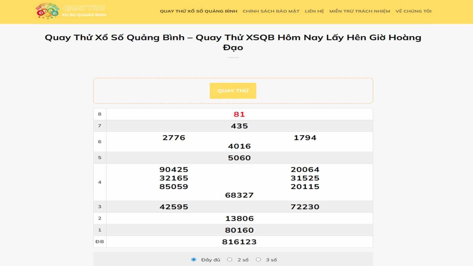 Quay Thử Xổ Số Quảng Bình (XSQB) Hôm Nay Lấy Hên Giờ Hoàng Đạo