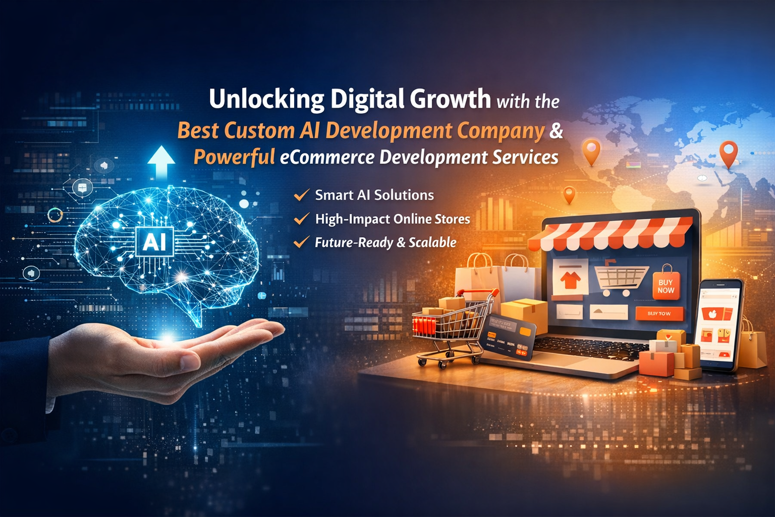 Unlocking Digital Growth with the Best Custom AI Development Company & Powerful eCommerce Development Services