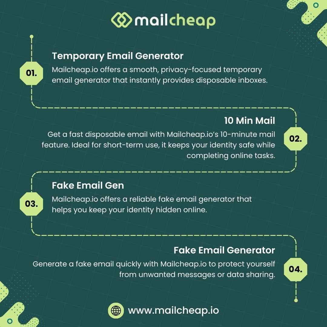 Temporary Email Generator Online by Mailcheap.io Securely