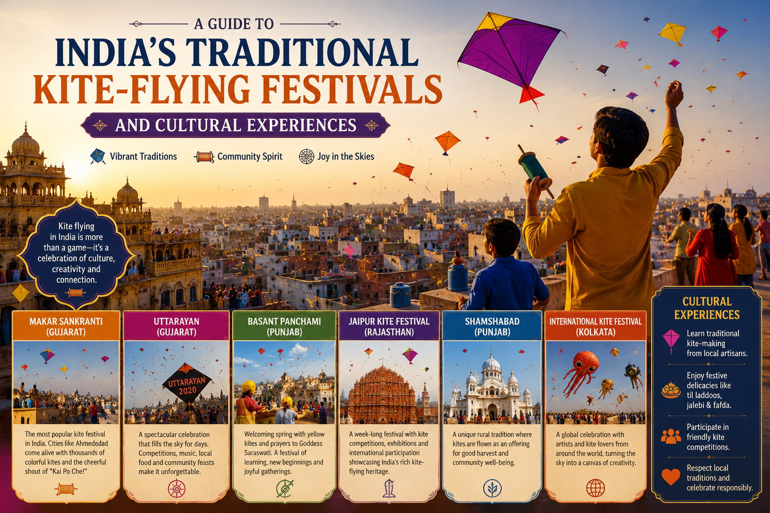 A Guide to India's Traditional Kite-Flying Festivals and Cultural Experiences
