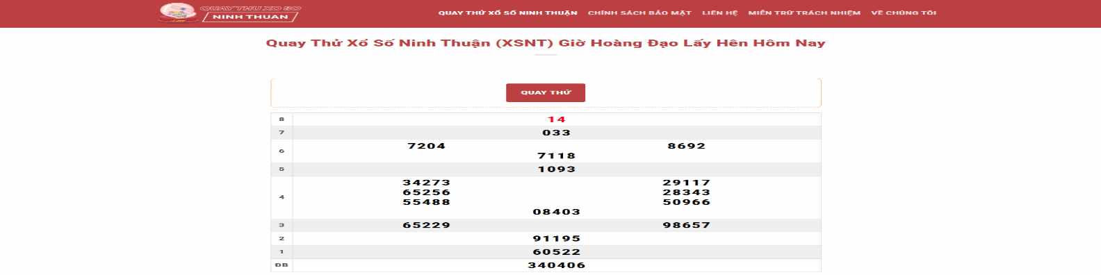 Quay Thử Xổ Số Ninh Thuận - Quay Thử XSNT Giờ Hoàng Đạo Hôm Nay