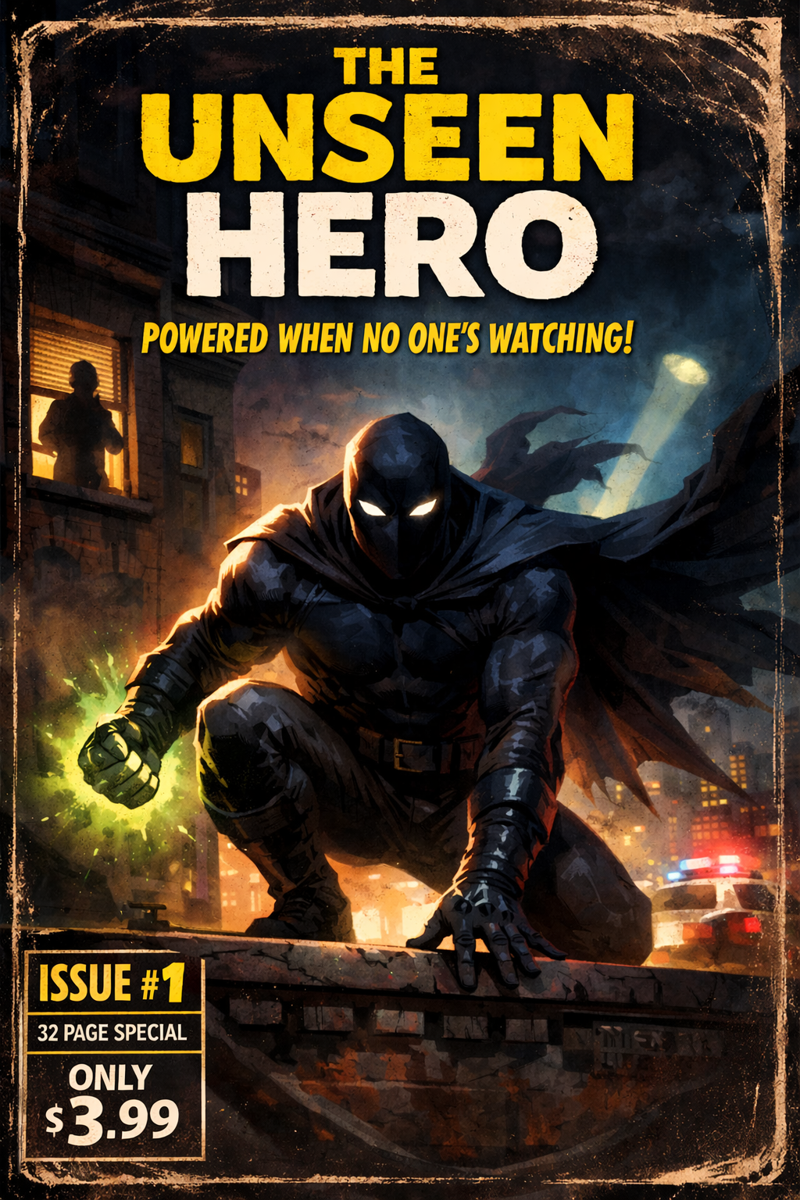A superhero whose power only works when no one is watching