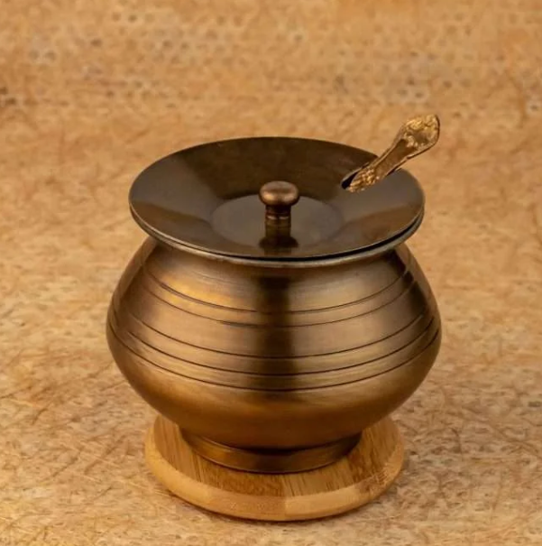 Atya Luxury Brass Ghee Pot That Brings Purity and Heritage to Your Kitchen
