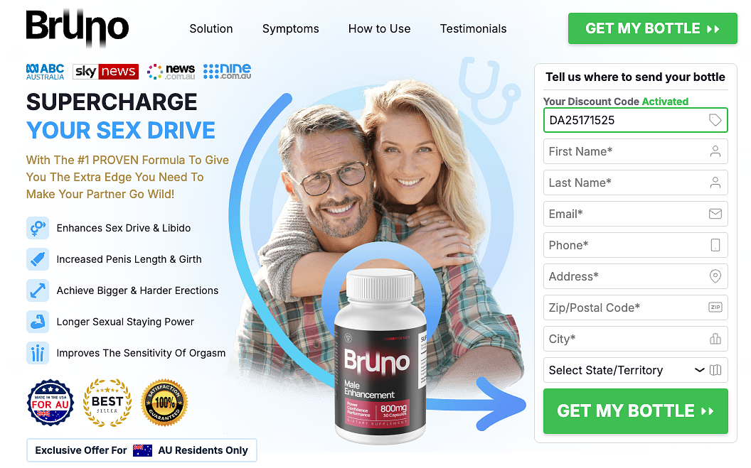 Bruno Male Enhancement Australia – A Detailed Guide to Men’s Vitality, Energy, and Confidence Support Formula