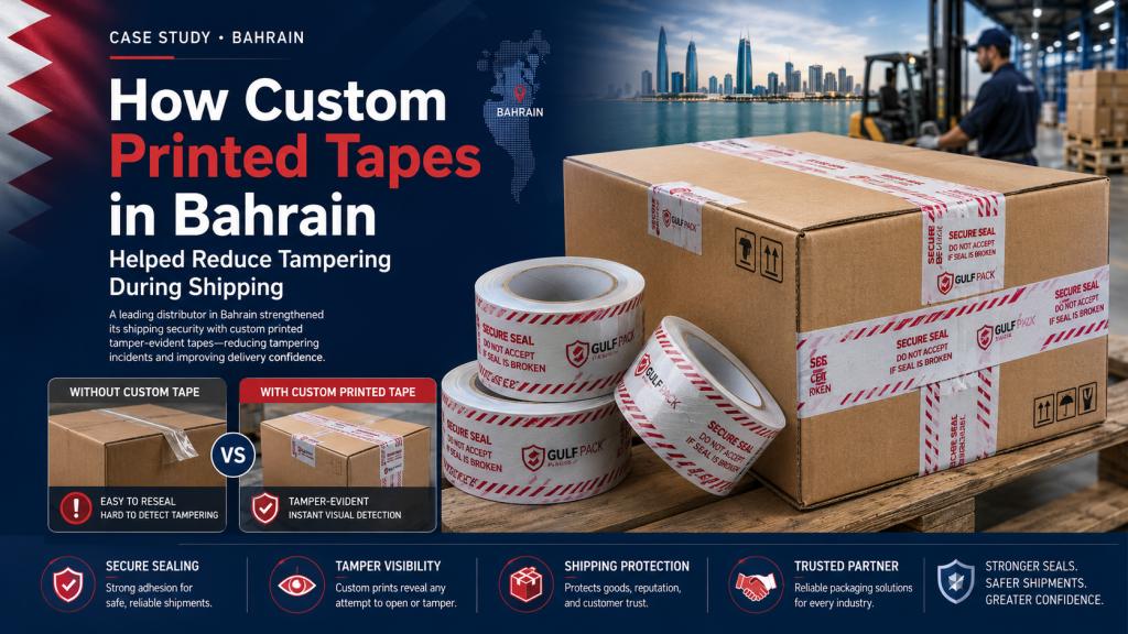 How Custom Printed Tapes in Bahrain Helped Reduce Tampering During Shipping