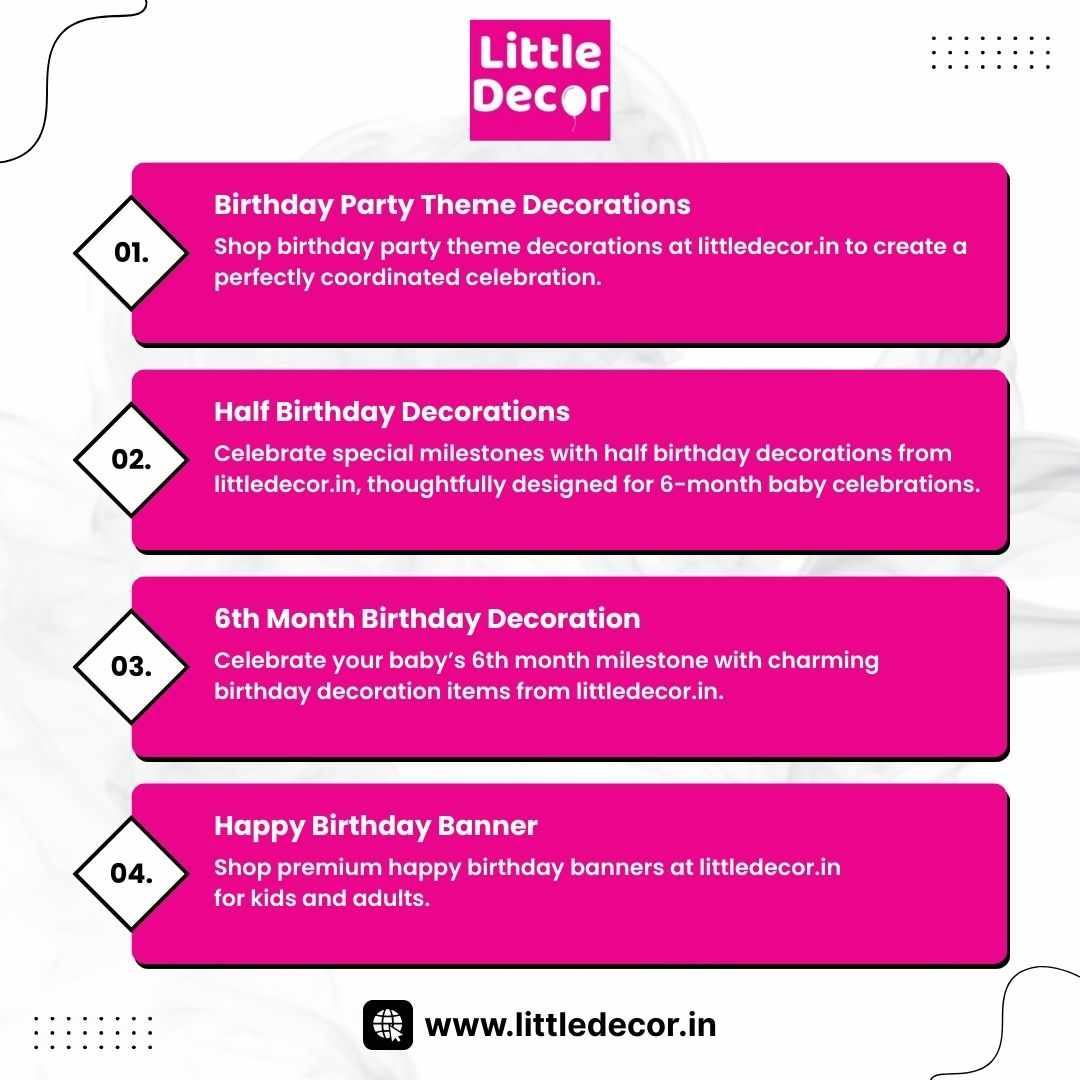 Birthday Party Theme Decorations for Home Celebrations | littledecor.in