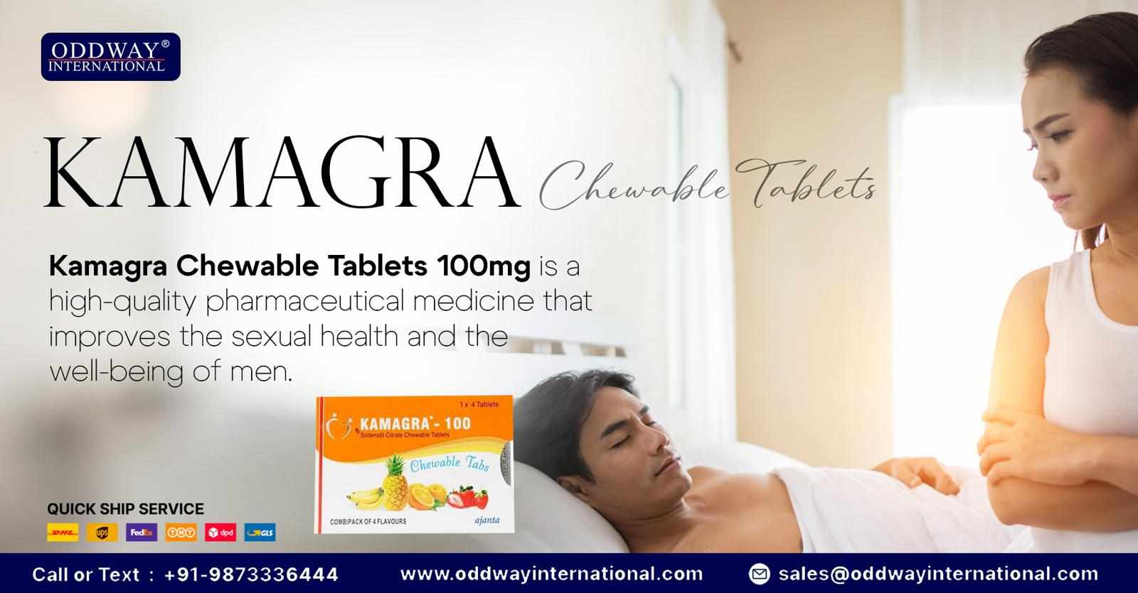 Buy Kamagra Soft Chewable Tablets 100mg from Trusted Global Suppliers