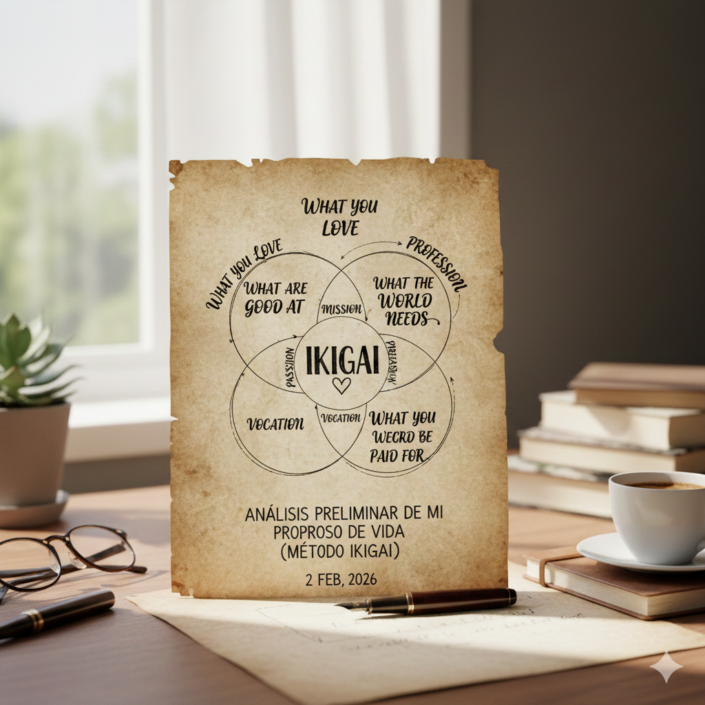 Análisis preliminar de mi propósito de vida (método IKIGAI)