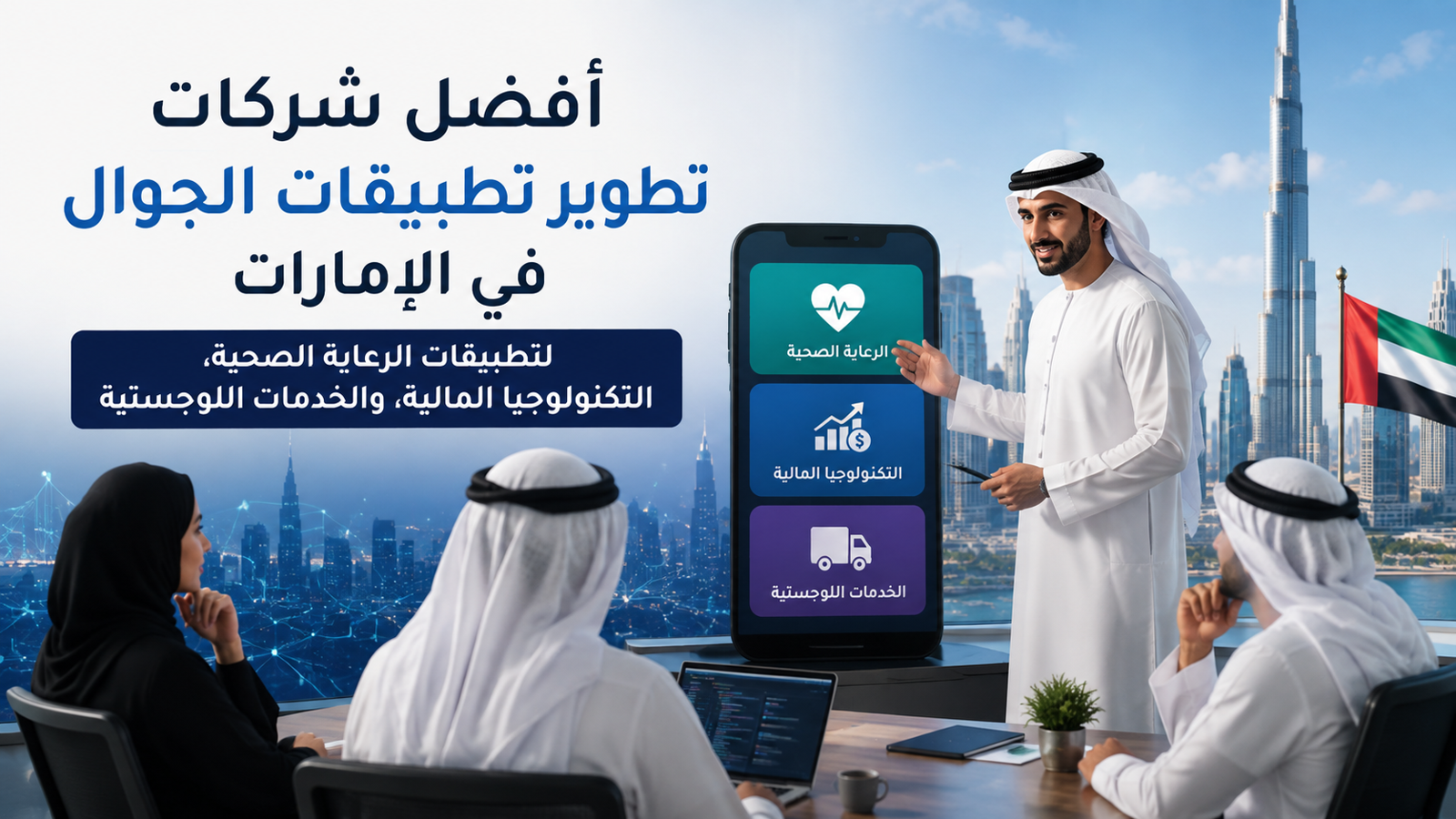 أفضل شركات تطوير تطبيقات الجوال في الإمارات لتطبيقات الرعاية الصحية، التكنولوجيا المالية، والخدمات اللوجستية