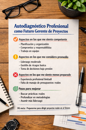 Autodiagnóstico Profesional como Futuro Gerente de Proyectos