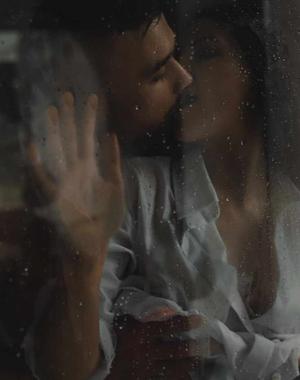Passionate Kiss under shower