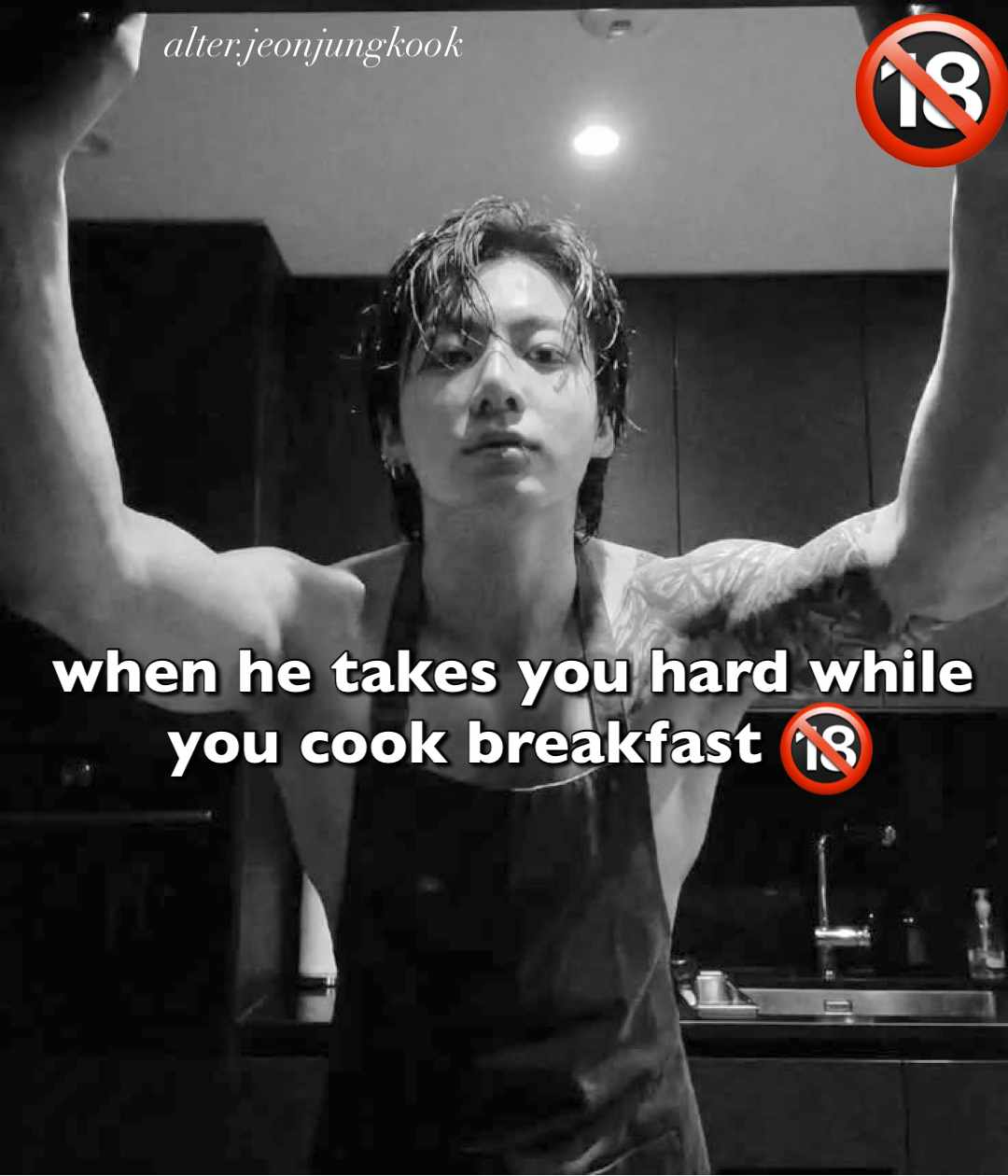 he pounds your cunt while you cook breakfast; interuption