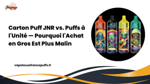 Carton Puff JNR vs. Puffs à l'Unité — Pourquoi l'Achat en Gros Est Plus Malin