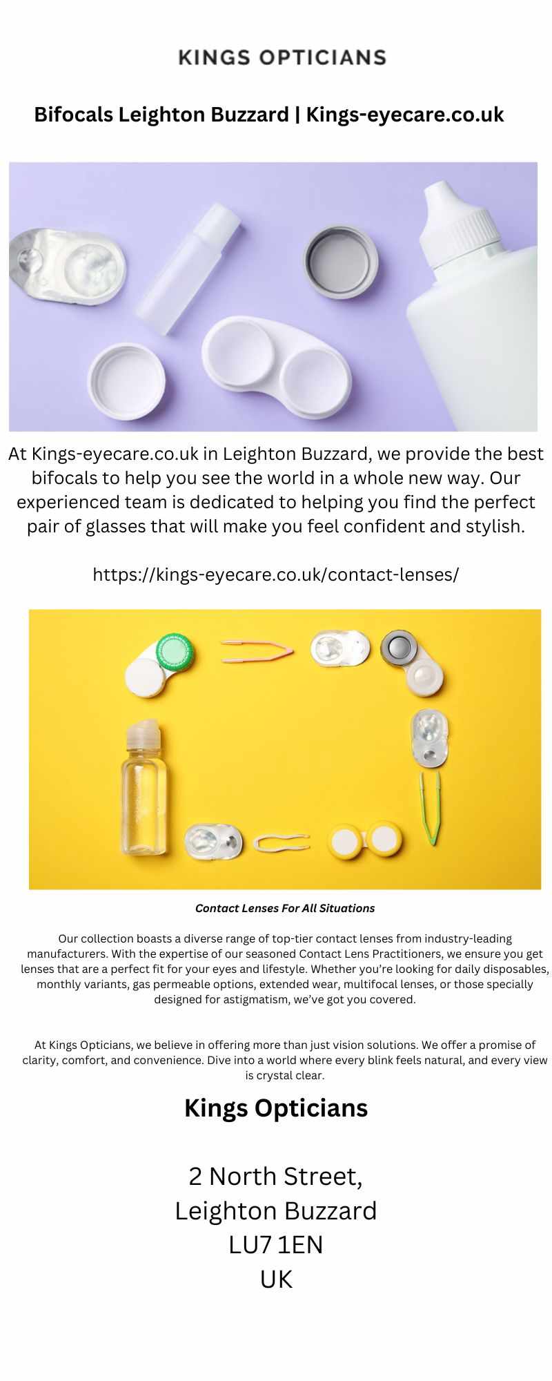 Bifocals Leighton Buzzard | Kings-eyecare.co.uk