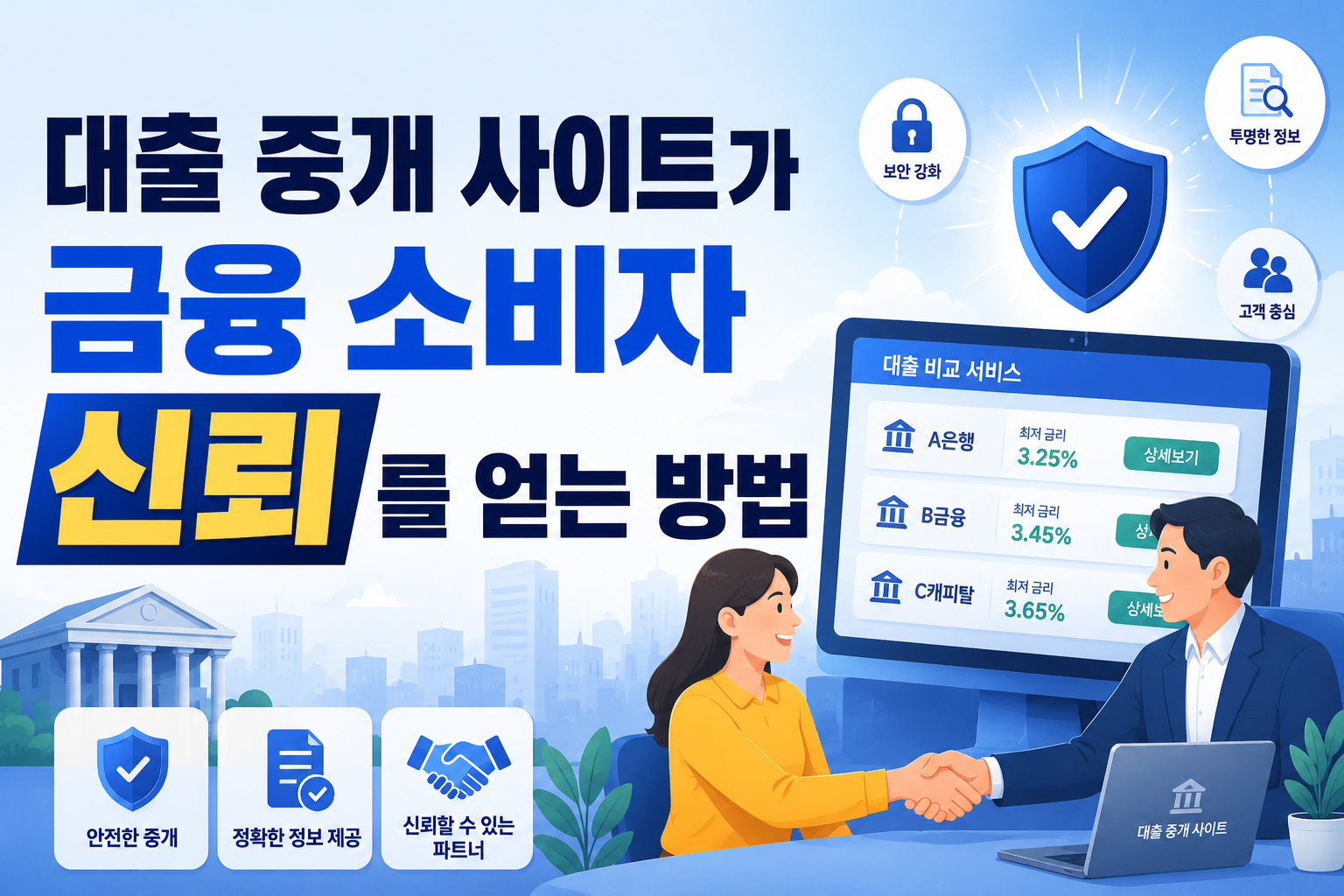 대출 중개 사이트가 금융 소비자 신뢰를 얻는 방법