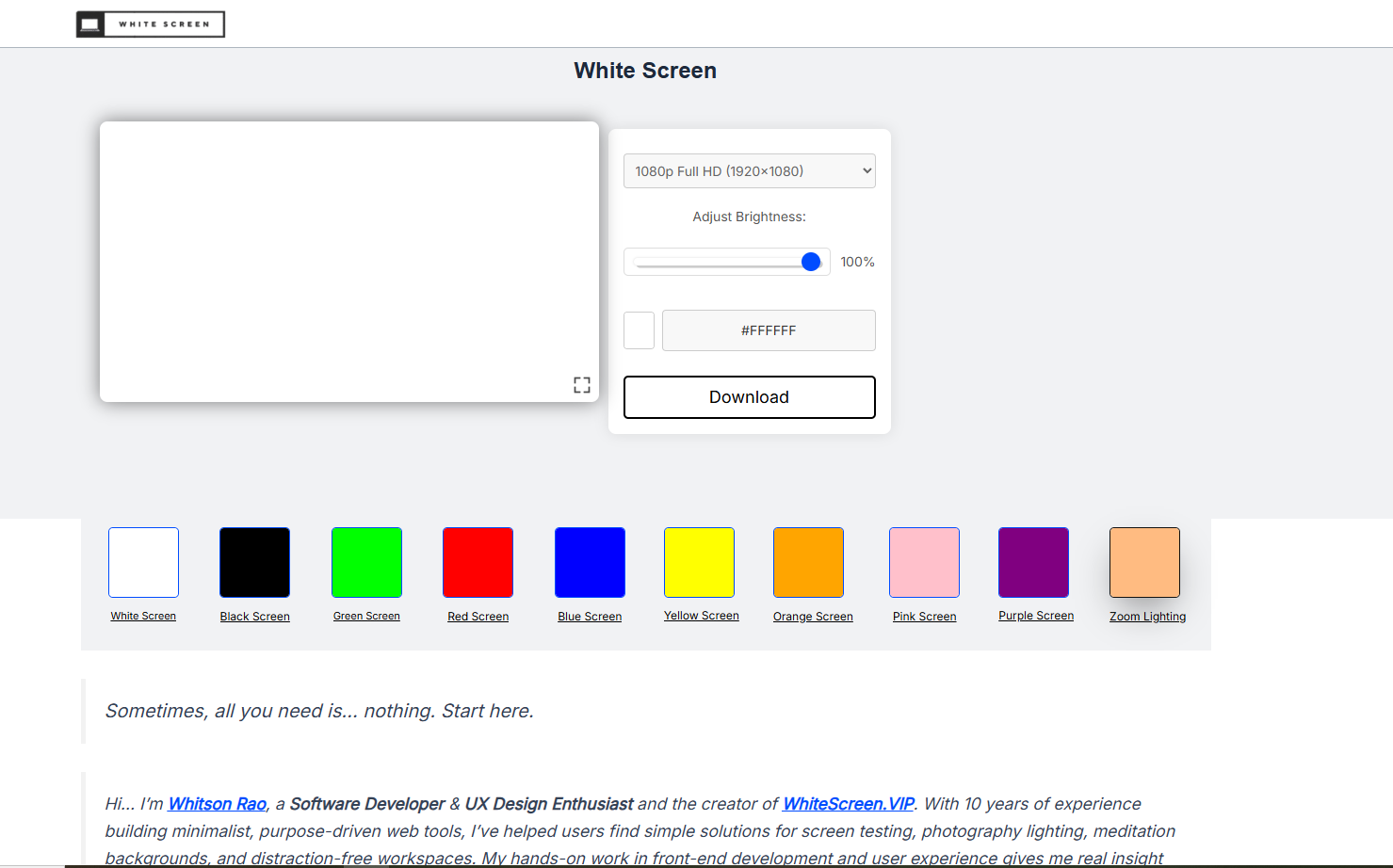 About Whitescreen.vip