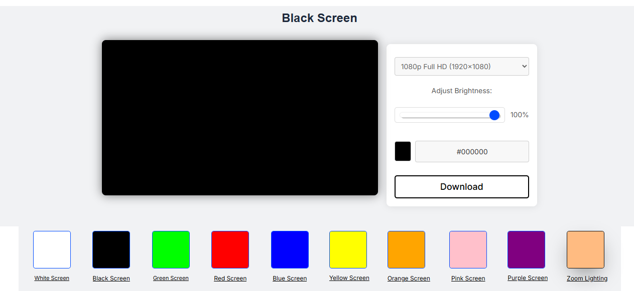 Black Screen Tool – Online Monitor Testing, Save Power,Pixel Check & Display Inspection