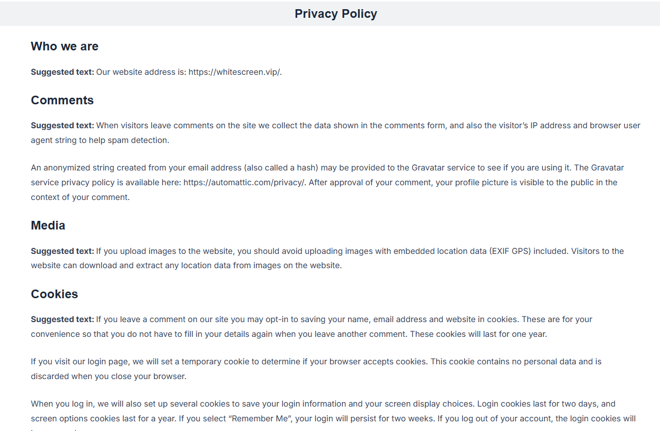 WhiteScreen .VIP Privacy Policy: Cookies, Data Collection & User Safety