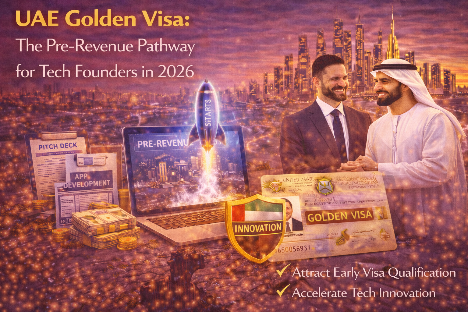 UAE Golden Visa: The Pre-Revenue Pathway for Tech Founders in 2026