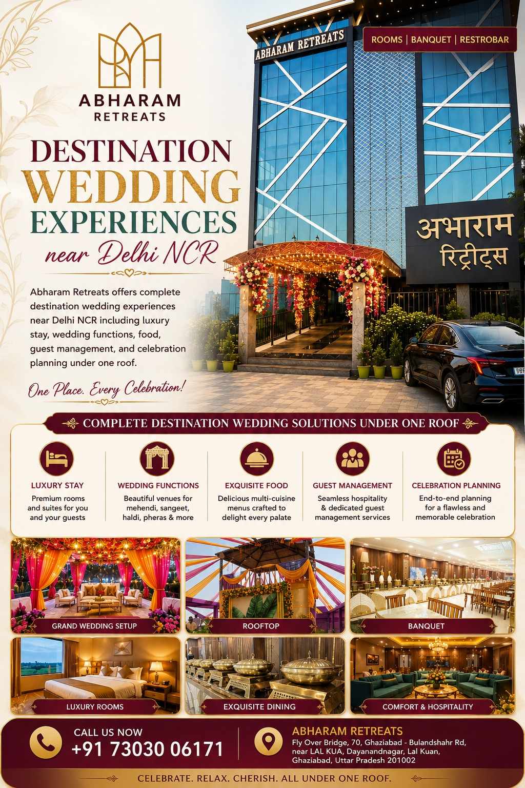 Best Rooftop Banquet Hall in Ghaziabad | Abharam Retreats