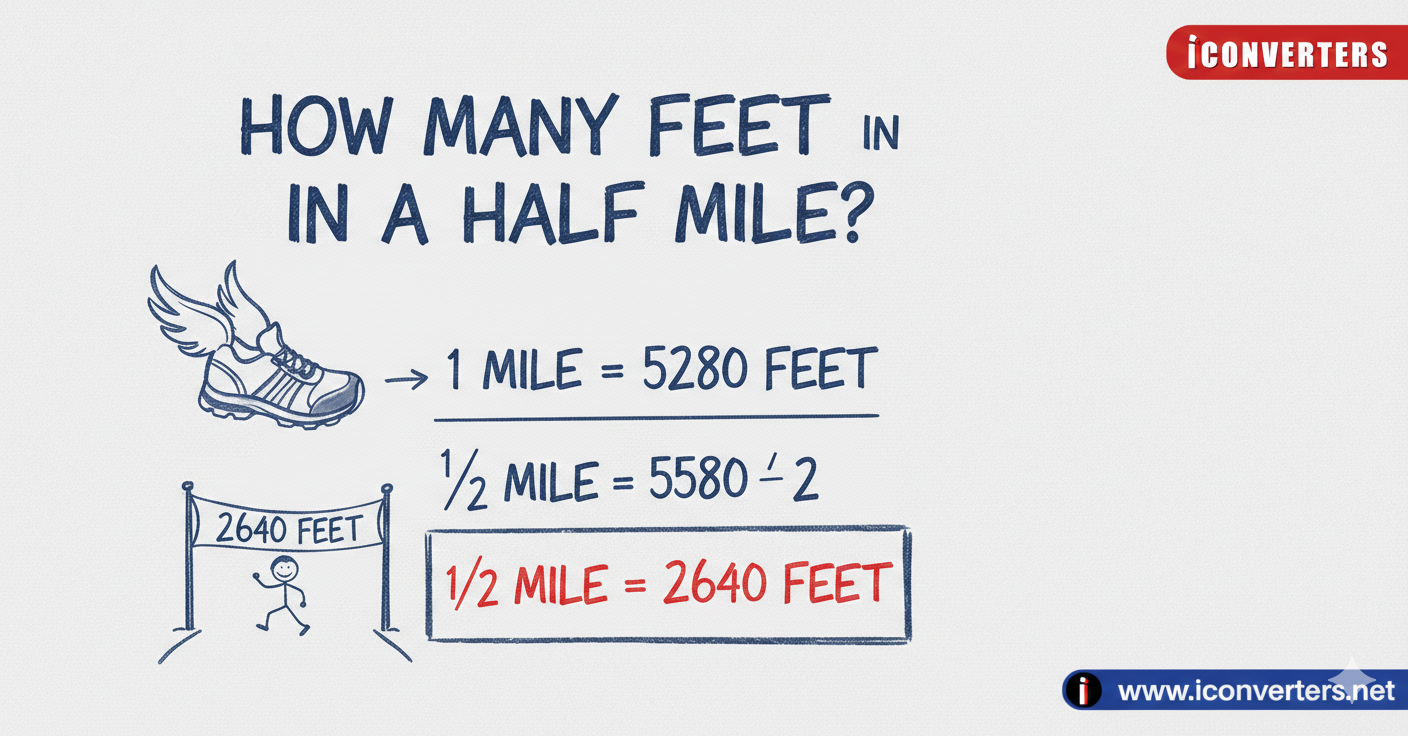 How Many Feet in a Half Mile – Convert Mile to Feet Online