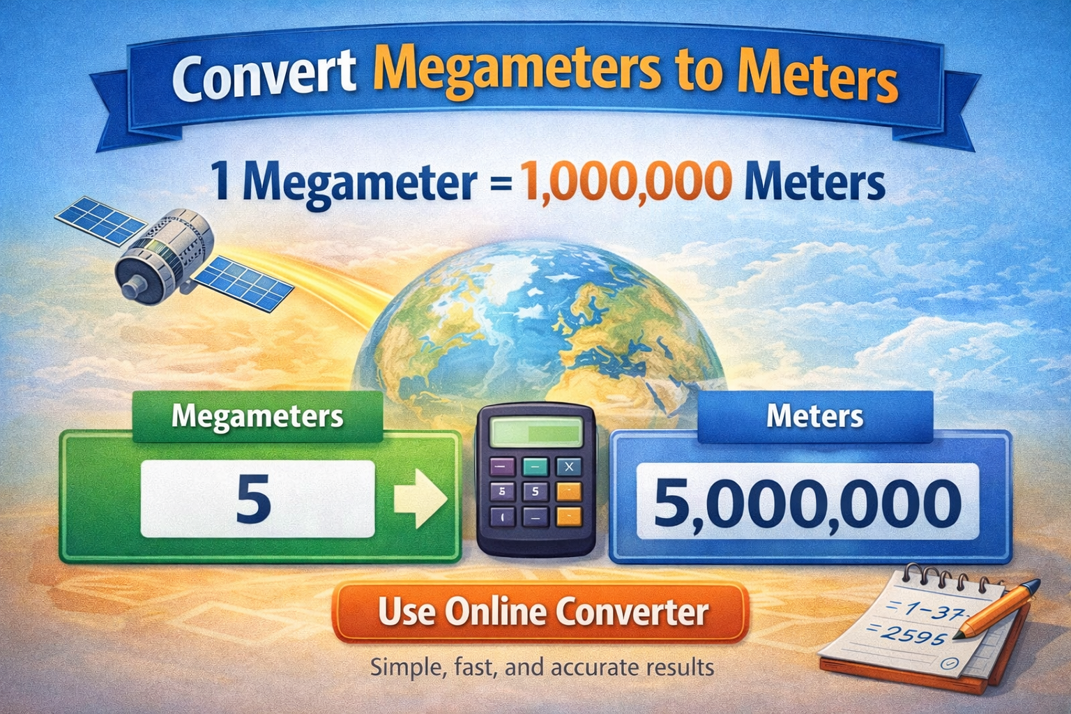 How to Convert Megameters to Meters Easily?
