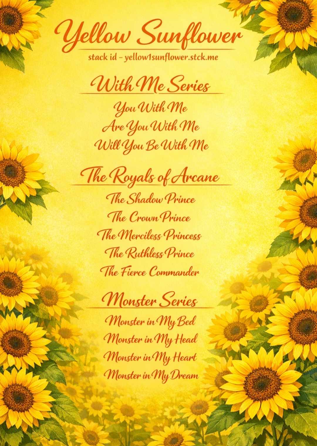 By yellow sunflower.