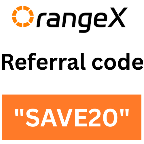 orangeX Referral code "SAVE20" Get 30% Rebate On Trading Fees