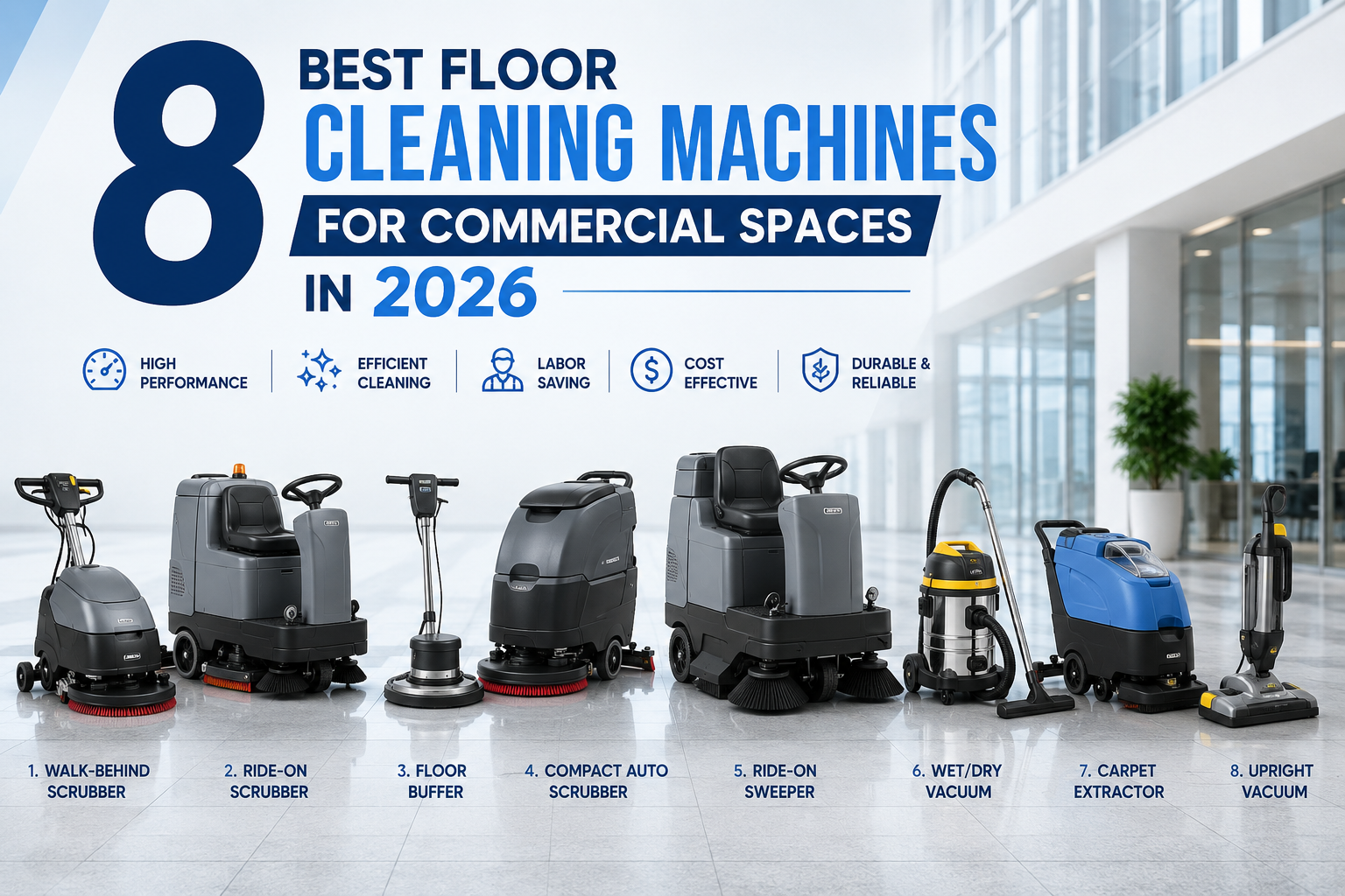 8 Best Floor Cleaning Machines for Commercial Spaces in 2026