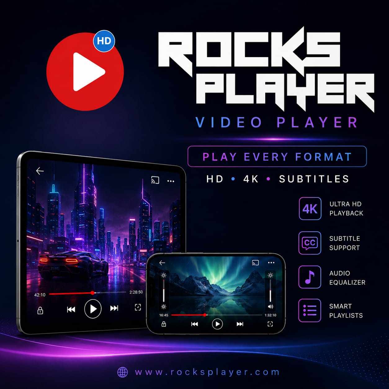Experience HD, 4K & MKV Playback on iOS with Rocks Video Player