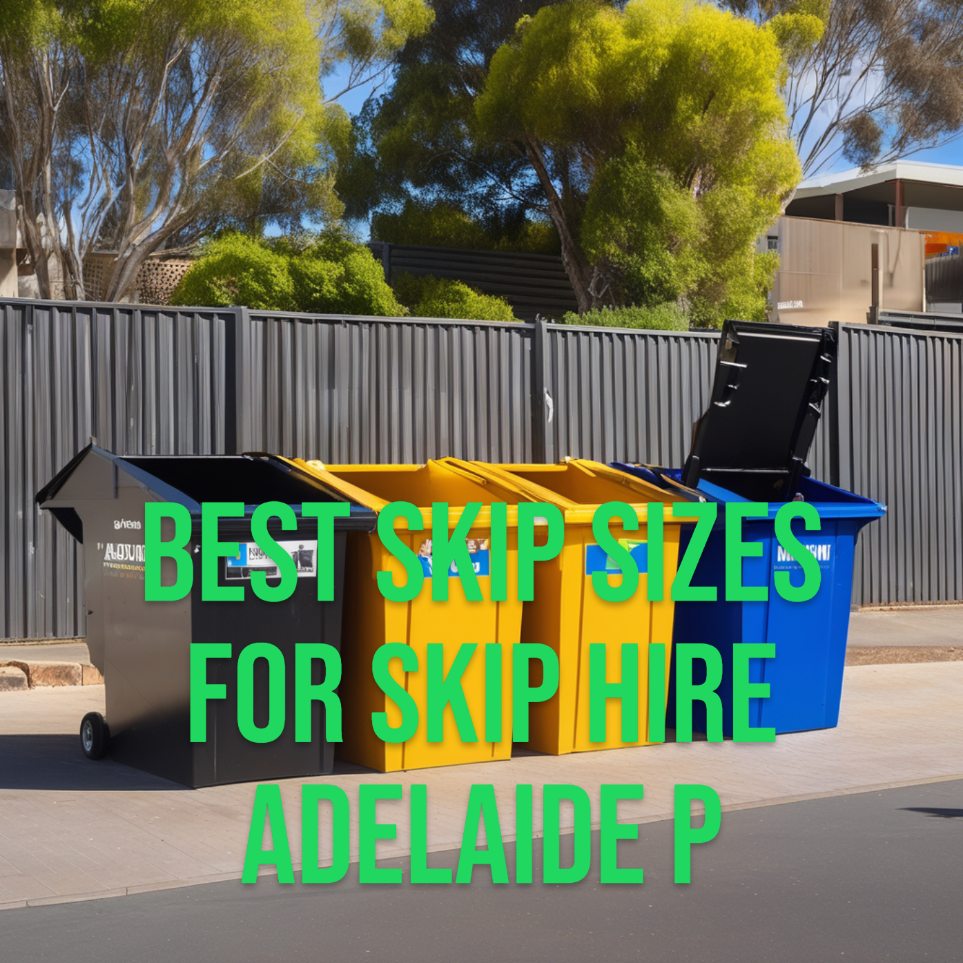 Best Skip Sizes for Skip Hire Adelaide Projects SA