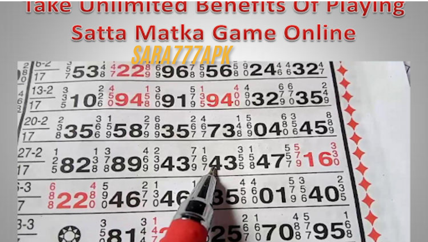 Enjoy Seamless Matka Gaming with Sara777