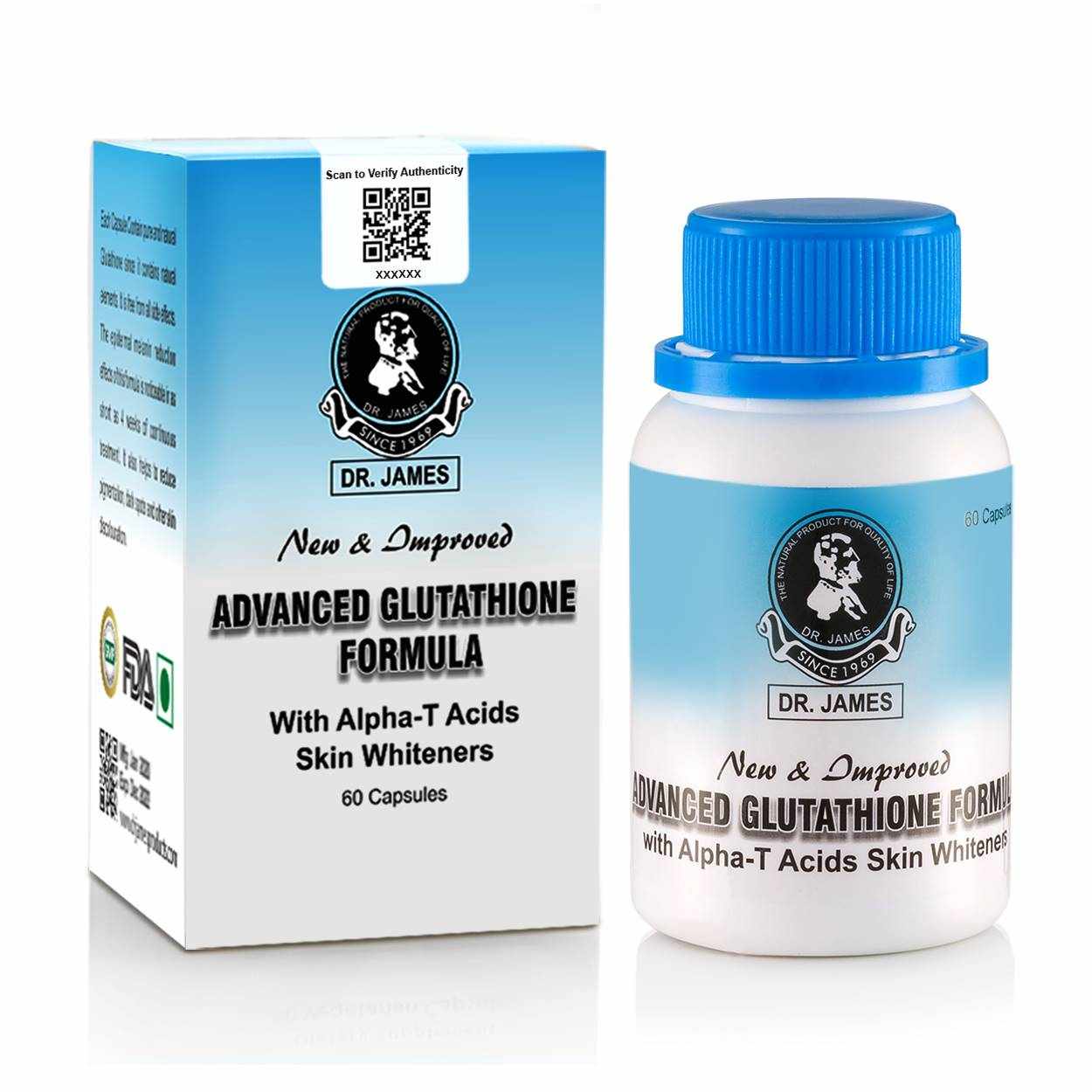 Dr James Glutathione Capsules for Skin Whitening Daily Antioxidant Support for Brighter Skin