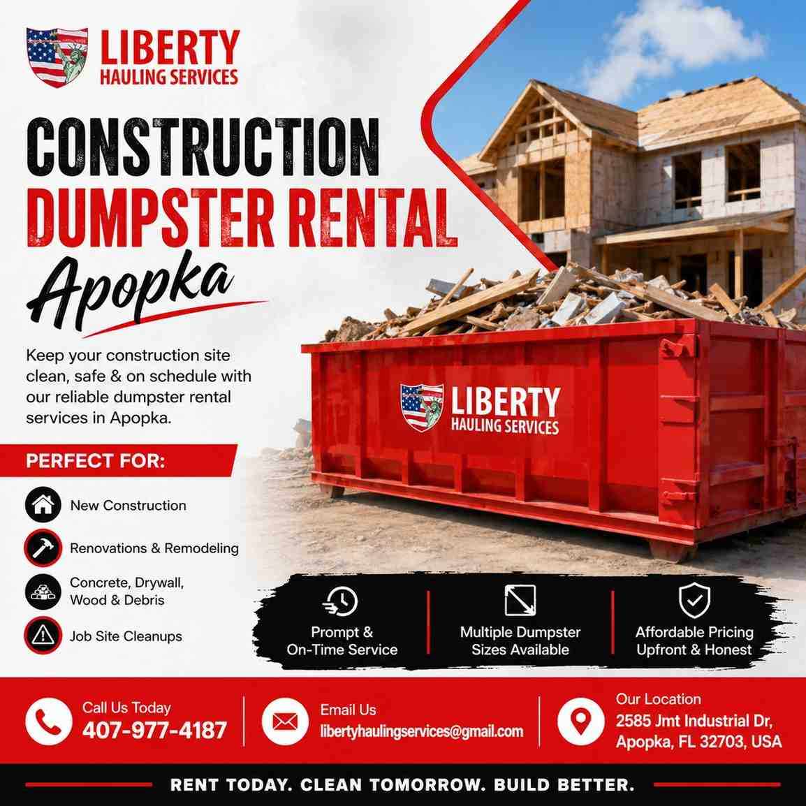 10 Reasons Contractors Choose Construction Dumpster Rental in Apopka