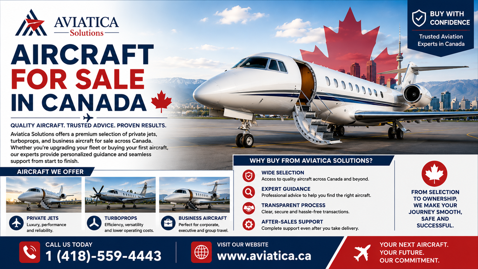 Aircraft for Sale Canada | Buy New & Pre-Owned Aircraft with Trusted Aviation Experts