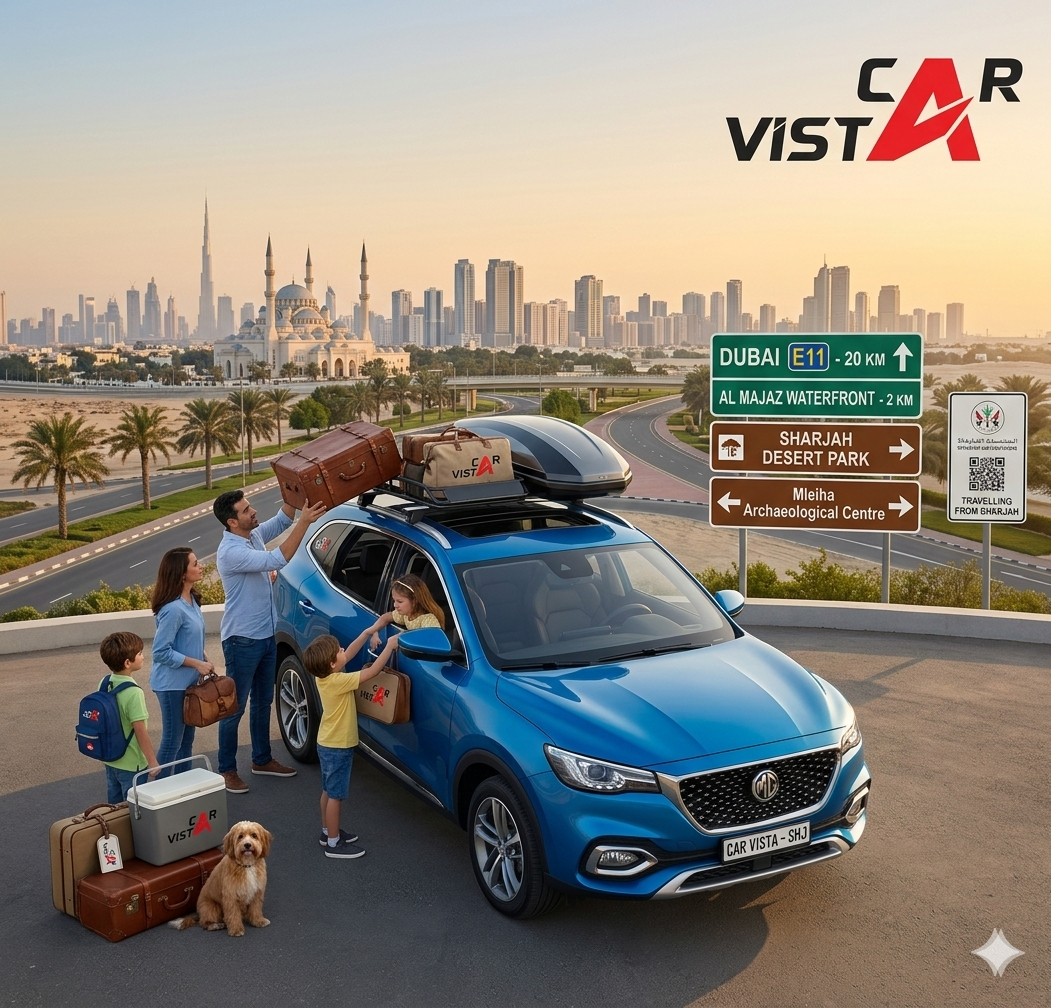 Are MG SUVs available for rent in Sharjah for family trips?