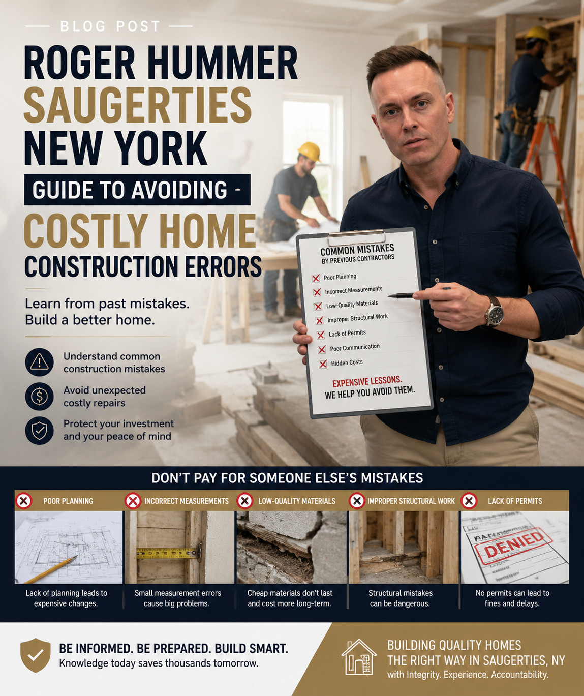 Roger Hummer Saugerties New York Guide to Avoiding Costly Home Construction Errors